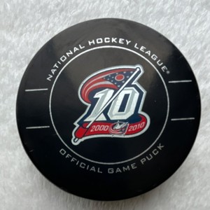 NHL Official Game Puck Columbus Blue Jackets 10th Anniversary 2000-2010