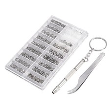 1000Pcs Spectacle Repair Screws with Screwdriver and Tweezers