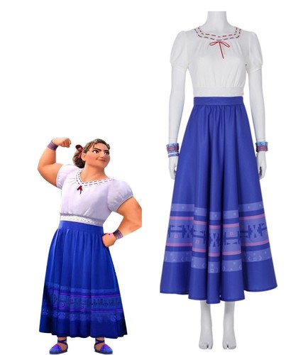 Luisa Charm Costume Cosplay Full Dress Professional Adult Mirabel Dress