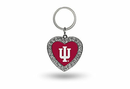 Rico Industries NCAA Fan Shop Metal Rhinestone Heart Keychain