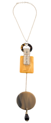 Missoni Necklace Lariat Resin Crystal Geometric Ye