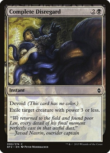 x1 Complete Disregard Battle for Zendikar MTG 090/274 COMMON M/NM 1x