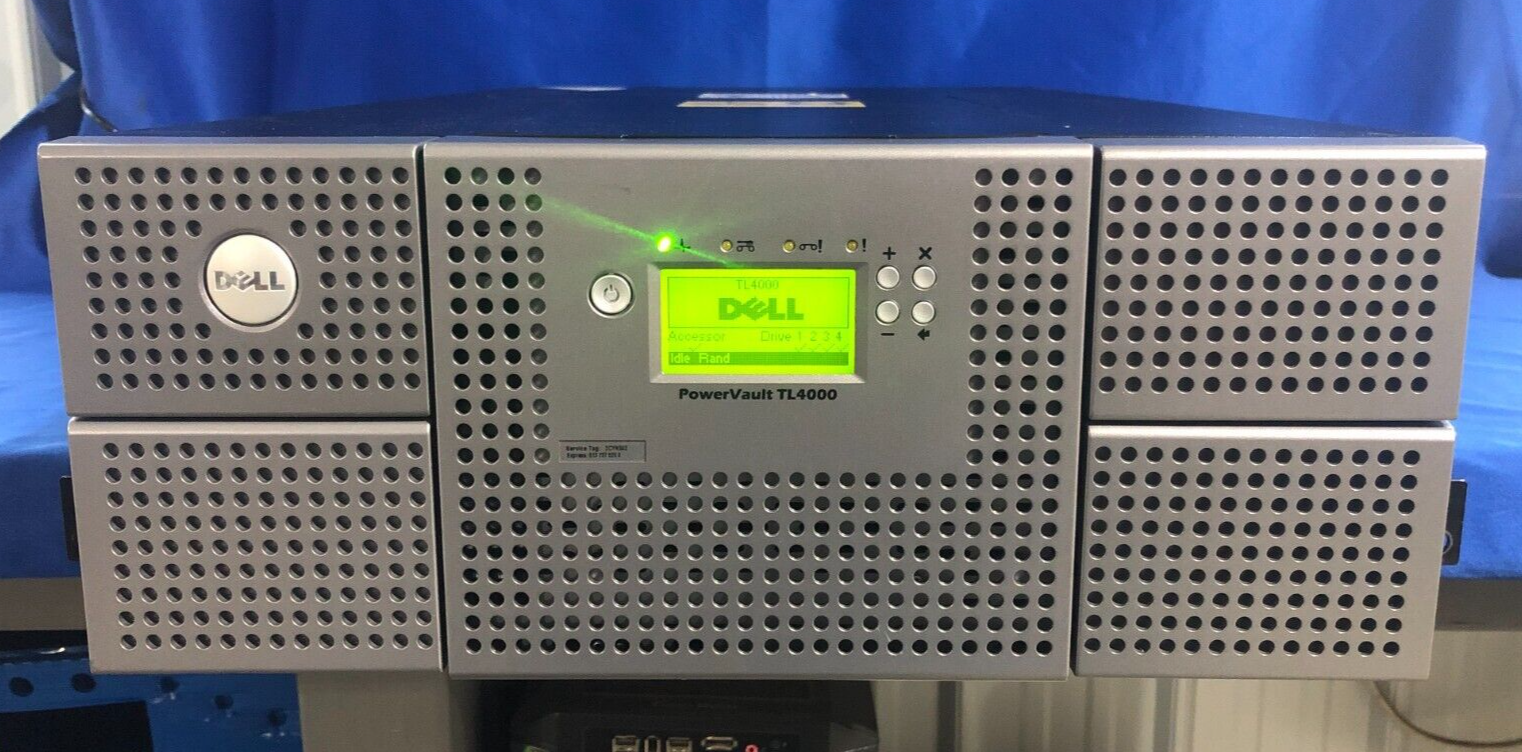 Dell Powervault TL4000 Tape Library w/ 4x IBM LTO Ultrium 6-H Drives LTO6 - READ