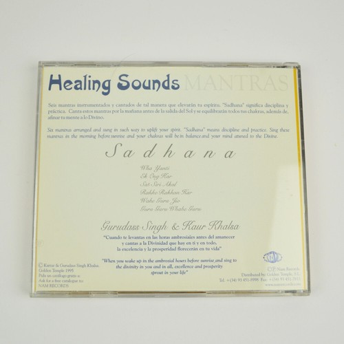CD: Sadhana - Healing Sounds - Gurudass Singh & Kaur Khalsa - Mantras - Imagen 3 de 4