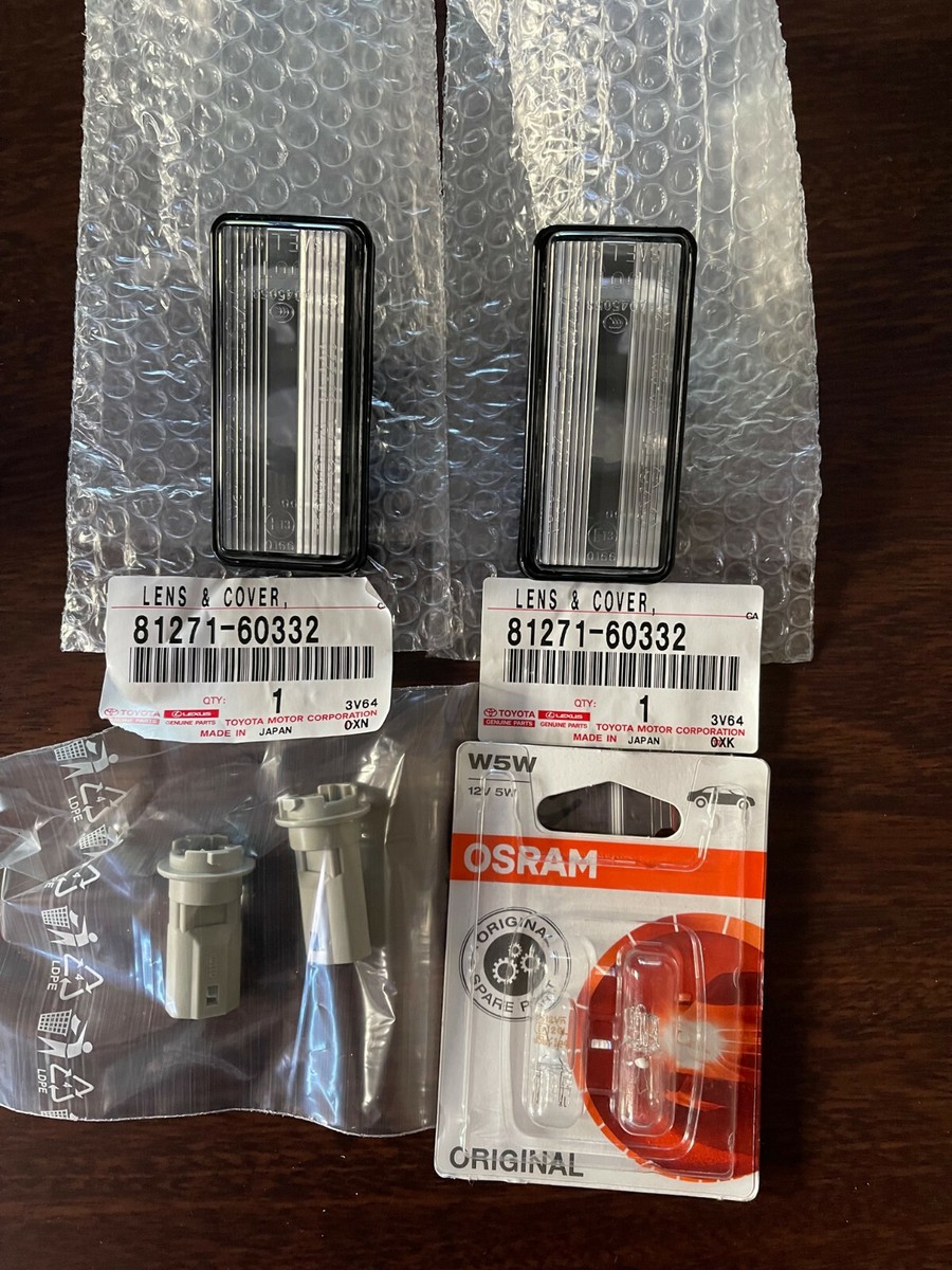 2xToyota LAND CRUISER 03- License Plate Lamp Cover Light 81270