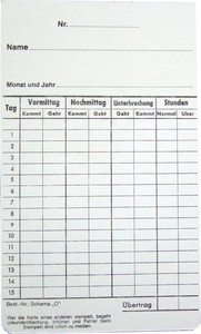 500 Stuck Zeiterfassung Karte Stempeluhr Burk K55 Seiko Qr900 Solari Memor Ebay