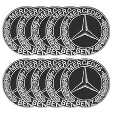 10 pcs Mercedes Benz Car Logo Size 2.7"x2.7" Sew Embroidered Iron On Patch DIY