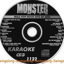 MALE POP/ROCK 2002 MONSTER HITS KARAOKE CD G VOL-1122 NEWIn White Sleeve