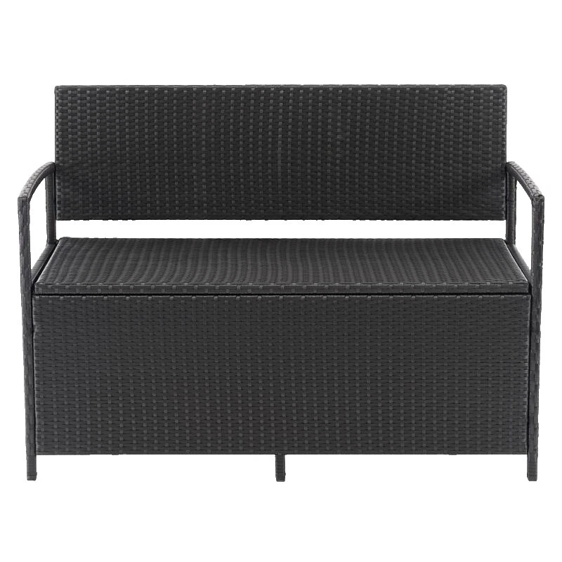 Sillas de patio de mimbre negro