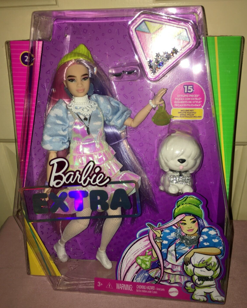 barbiebeeba [プロ必読]② Barbie Extra #2 - purple & pink hair, hinged limbs, w/ Boss puppy