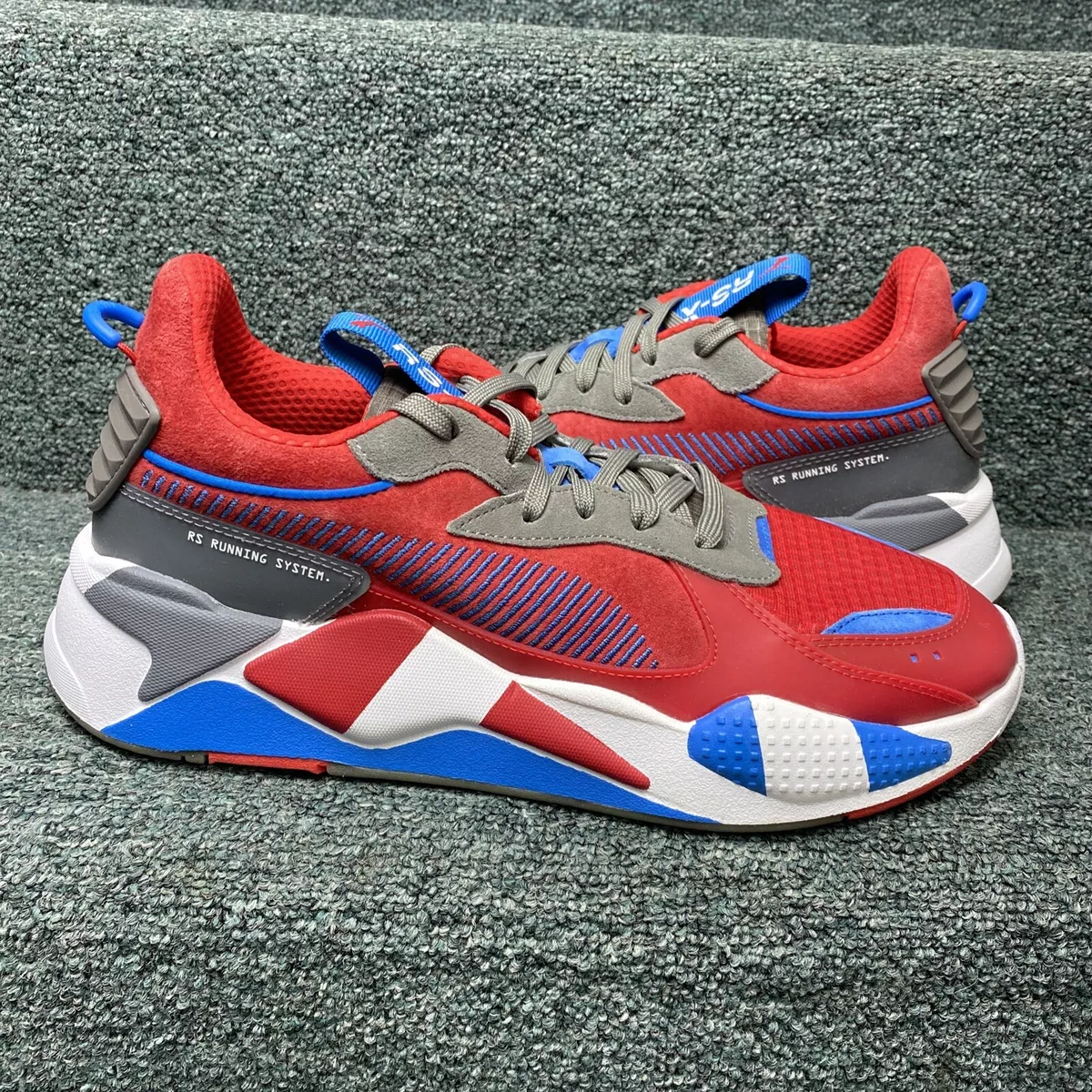 Puma RS-X Retro Red Steel Gray Indigo Size 11 Mens Running Sneaker New 371511 01