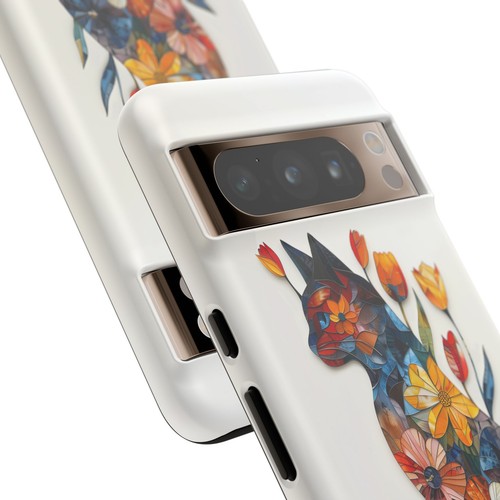 Cat Floral Stained Glass - Phone Ink Cover Case for iPhone, Galaxy, Pixel - 第 143/273 張圖片