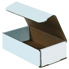 50 8" x 5" x 3" White Corrugated Mailers Die Cut Tuck Flap Boxes Free Shipping