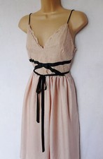 NEW NEXT Blush Vintage Pink Tie occasion wedding strappy lace Vintage dress 12