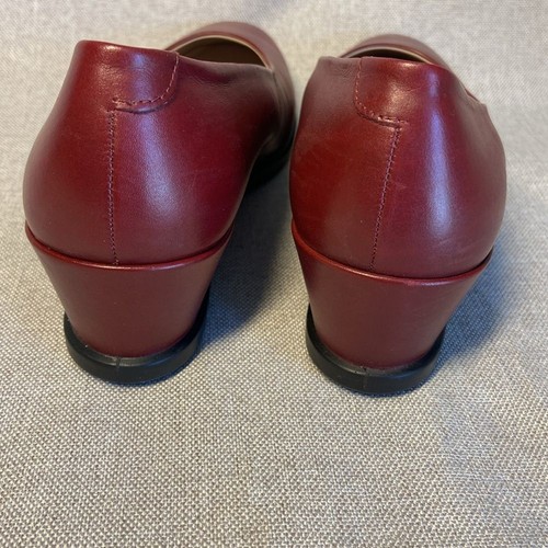 ECCO Women’s Leather Red Wedge Shoes. Size 39. br US-8-8,5 - Picture 3 of 10