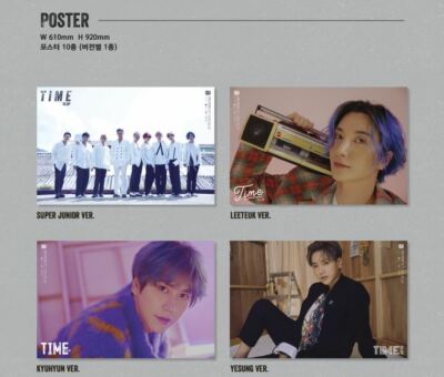 SUPER JUNIOR 9TH ALBUM Time Slip K-POP CD + PHOTOCARD + FOLDED