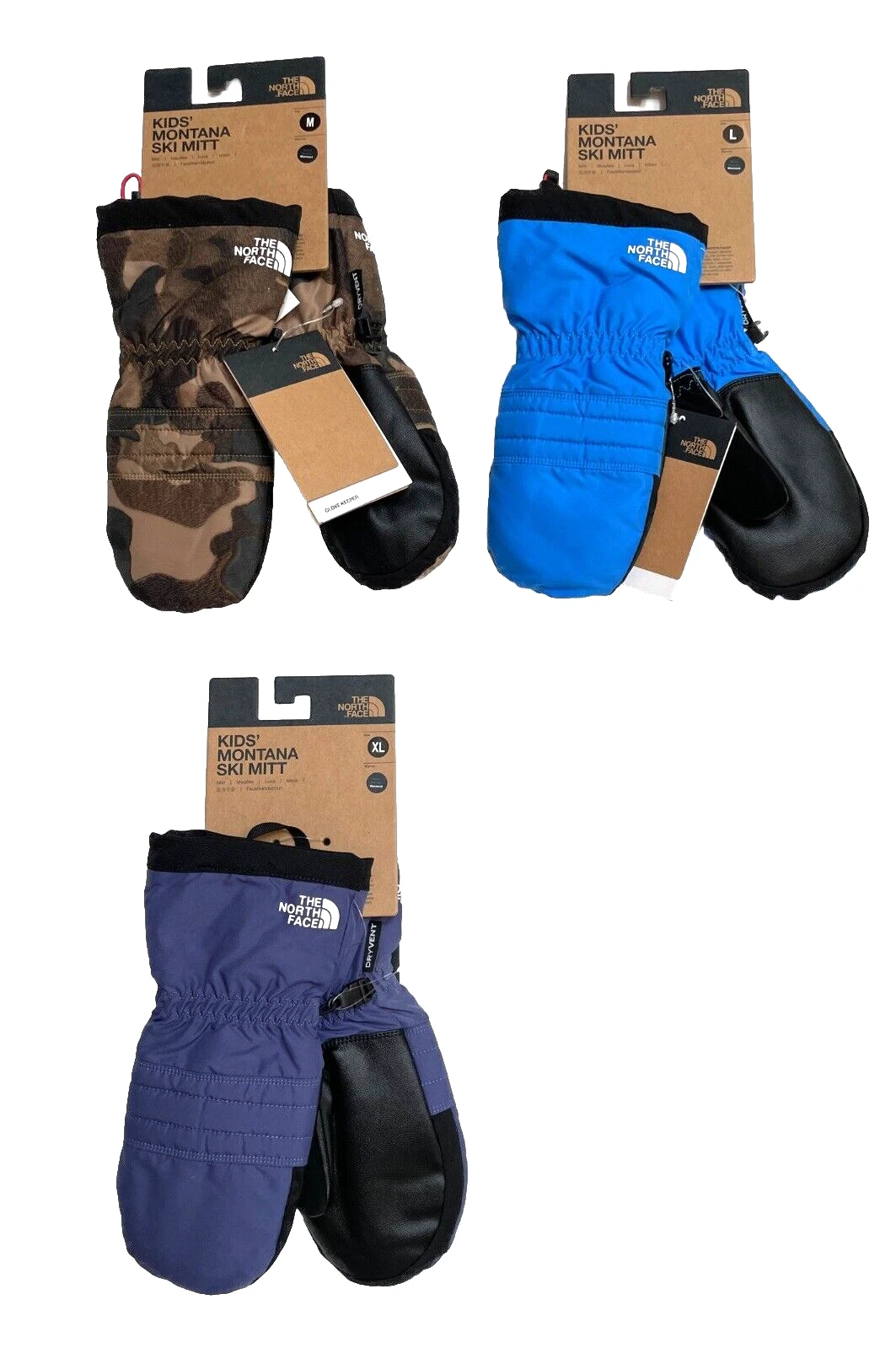 The North Face Kids Montana Ski Mitten Snow Gloves; Sizes 2XS-XL *NWT*, MSRP $50