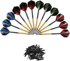 12 Pcs Darts Plastic Tip, Soft Tip Darts Set, 14G Plastic Tipped Dart, Attach Ex