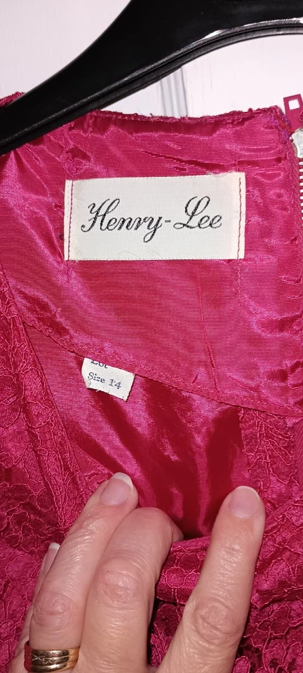 MCM Talla 14 Magenta ROSA DE COLECCIÓN AÑOS 60 FUCSIA VESTIDO VAINA AJUSTADO Jaclyn Kennedy C4 Foto 4 de 4