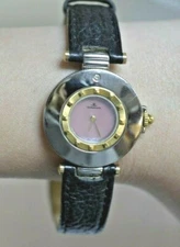 Jaeger LeCoultre Stainless 18k Rendezvous Pink Face Leather Quartz Watch w/ Box