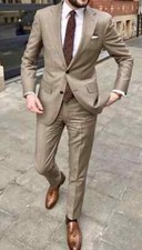 New Casual Two-piece Men's Wedding Tuxedo with Split Lapel Party Ball Suit