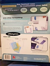 Wilson Jones View-Tab Transparent Index Dividers 5-Tab multi-color indexes
