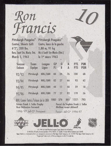 1996-97 KRAFT DINNER UPPER DECK JELL-O MAGNETS NHL HOCKEY SEE LIST - Bild 50 von 99