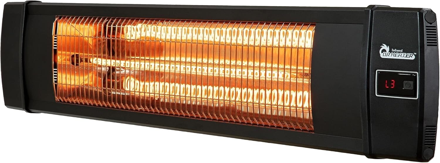 Dr Infrared Carbon Infrared Outdoor Heater - Elegant Patio and Restaurant Use
