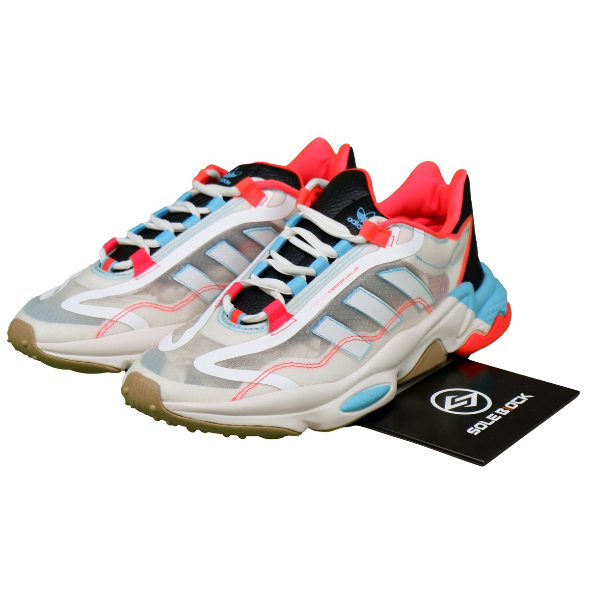 adidas Ozweego Pure Bright Cyan Solar Red G57953 | eBay