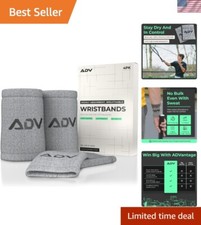 4-Pack Ultra Absorbent Polyester Cotton Sweat Wristbands for Athletes