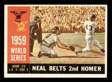 1960 Topps Baseball #386 World Series Game #2 (Neal Belts 2nd Homer) EX *f1