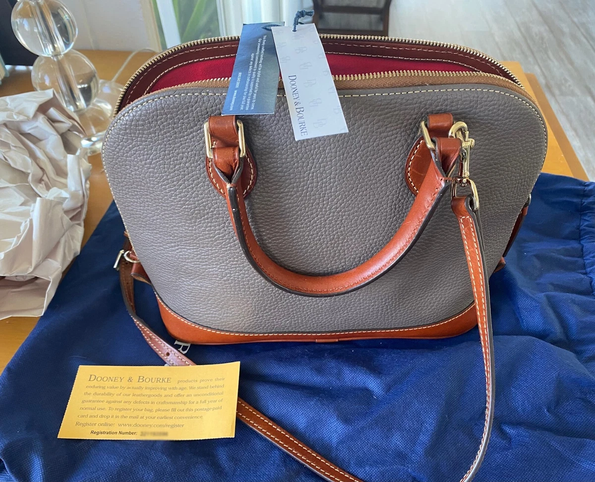 Dooney & Bourke Pebble Leather Zip Zip Satchel 