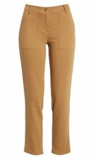 258 BNWT Eileen Fisher Organic Cotton Cozy Stretch DARK CLAY Slim Pants 20W 22W