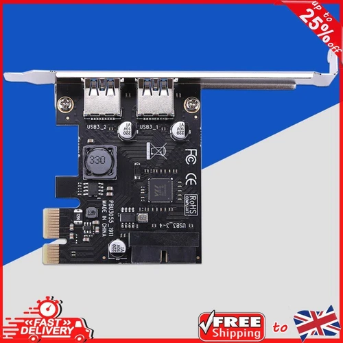2 Port USB 3.0 PCI-e x1 Expansion Card PCI Express Adapter for Desktop
