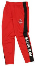 OuterStuff NBA Youth Boys Side Stripe Slim Fit Performance Pant, Houston Rockets