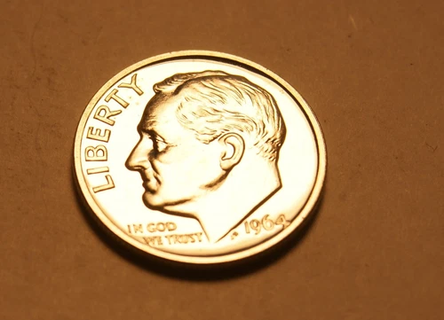 1964 P ROOSEVELT DIME PROOF SILVER 7