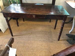 Antique French Grain Painted Pine Writing Desk One Drawer Ebay
