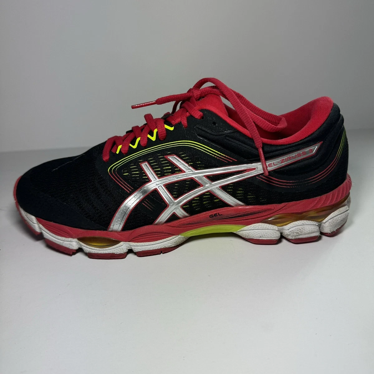 Asics Mens Gel Ziruss 3 1011A552 Black Red Running Shoes Sneakers Size 9
