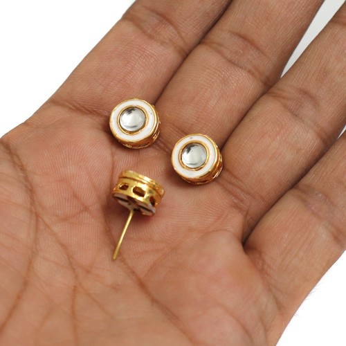 5 pares de tacos espaciadores Meenakari Kundan de 11 mm - Imagen 21 de 21