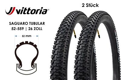 2 Stück 26 Zoll VITTORIA Saguaro Schlauch Reifen 26x2.0 Tubular 52-559 MTB