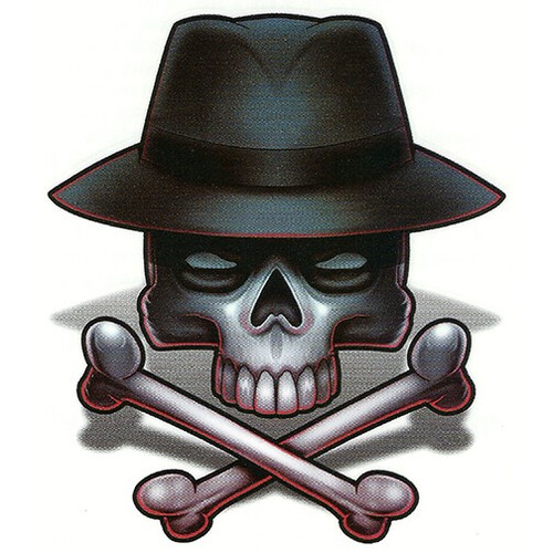 Temporary Tattoo, Skull \u0026 Crossbones 
