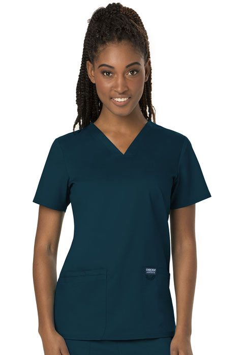 Cherokee Workwear Scrubs V Neck Top WW620 CAR Caribbean Blue