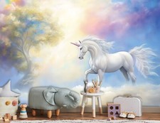 Fotomurale cameretta bambini unicorno bambina bambini TESSUTO NON TESSUTO CARTA DA PARATI XXL + COLLA 232