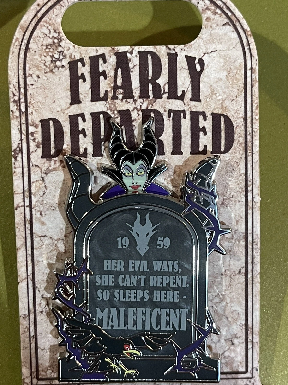 Maleficent Sleeping Beauty Fearly Departed Halloween Disney Villains LE Pin