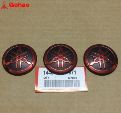 3x 50MM Tuning Fork Badge Emblem Decal for Bikes R1 R3 R6 Tank Fender Tail