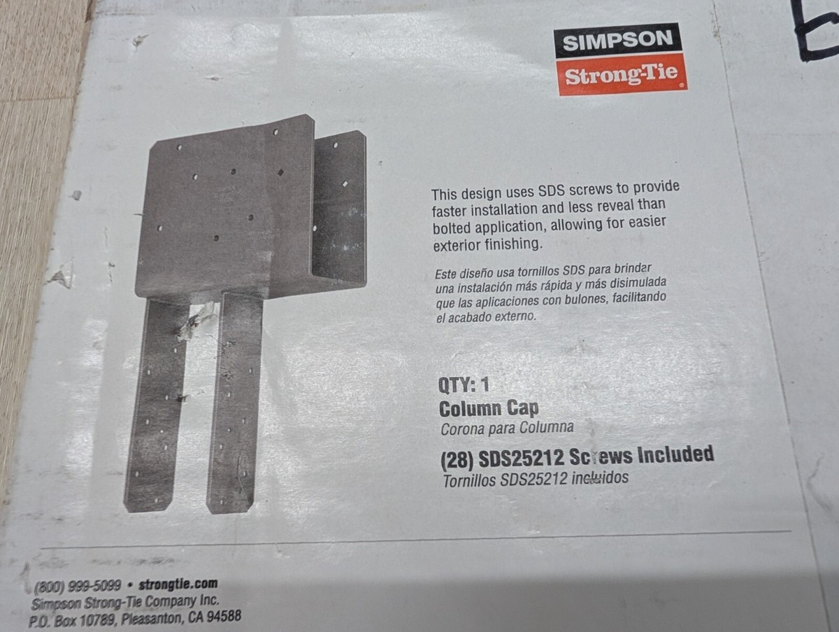 Simpson Strong-Tie ECCQ44SDS2.5-R 4X4 End Column Cap With