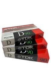 Lot Of 3 TDK D90 Blank Audio Cassette Tapes High Output ICEI/Type I - NEW Sealed