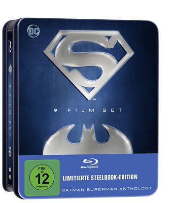 Batman Superman Anthology   9 Film Set (limitierte Tin-Box Bluray Edition) NEU