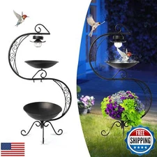 HONGLAND Bird Bath - Bird Baths for Outdoors - 36" Vintage Outdoor Garden Met