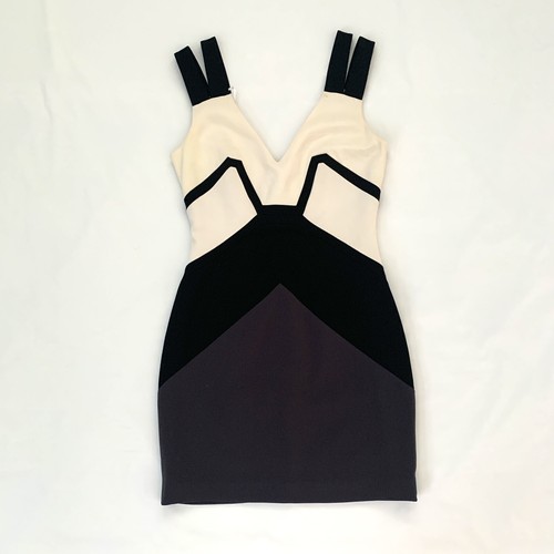 Jay Godfrey Nieman Marcus Size 2 Dress Grayscale Colorblock - Picture 10 of 11